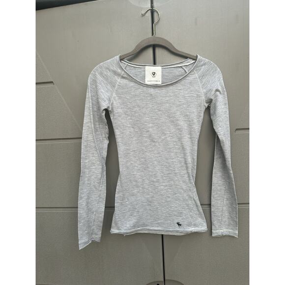 VTG Y2k Grunge Bella Swan Gray Abercrombie & Fitch Long Sleeve Fitted Tee USA S - Picture 6 of 12